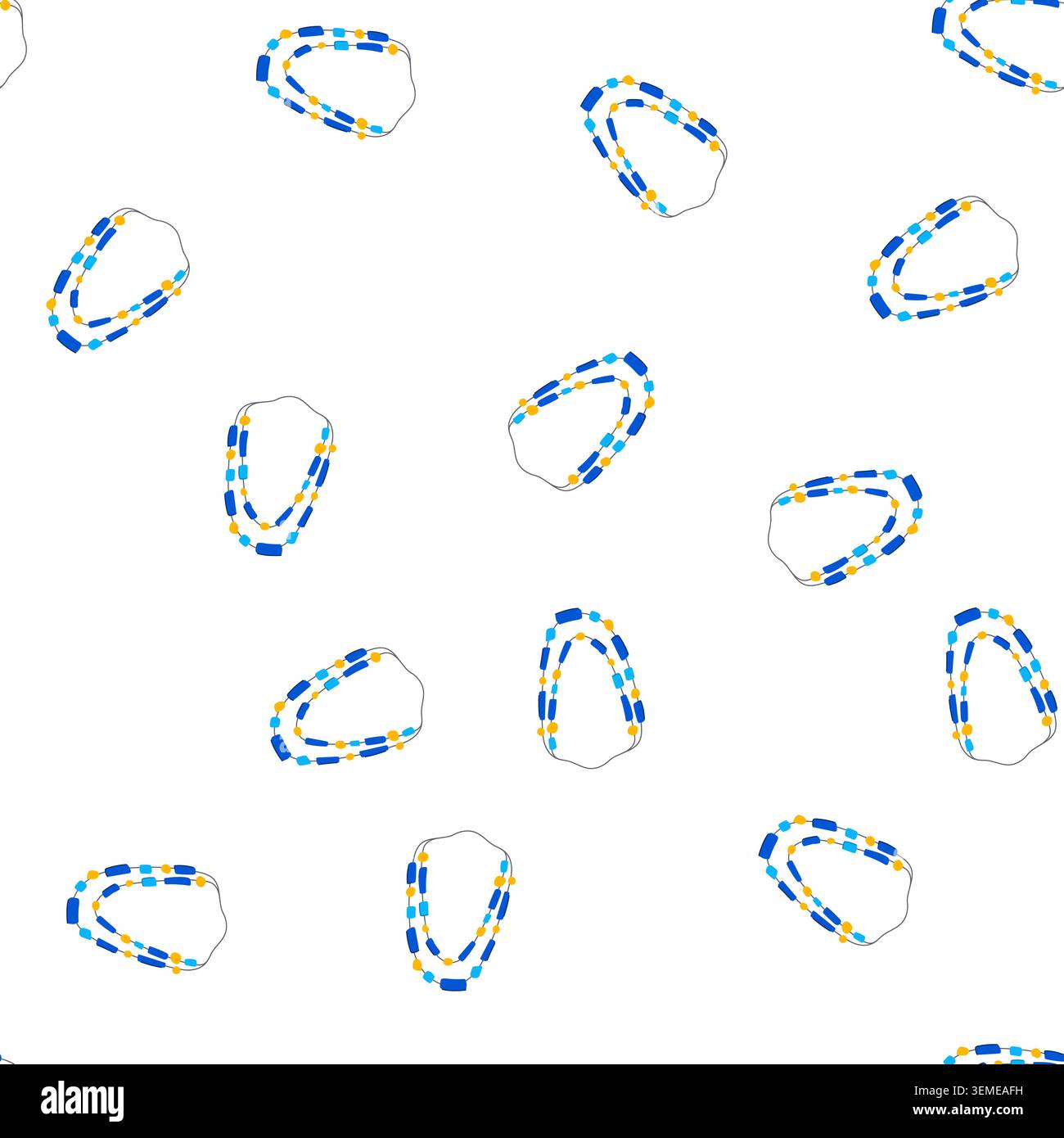 pattern gras beads necklace cartoon vector Stock Vector