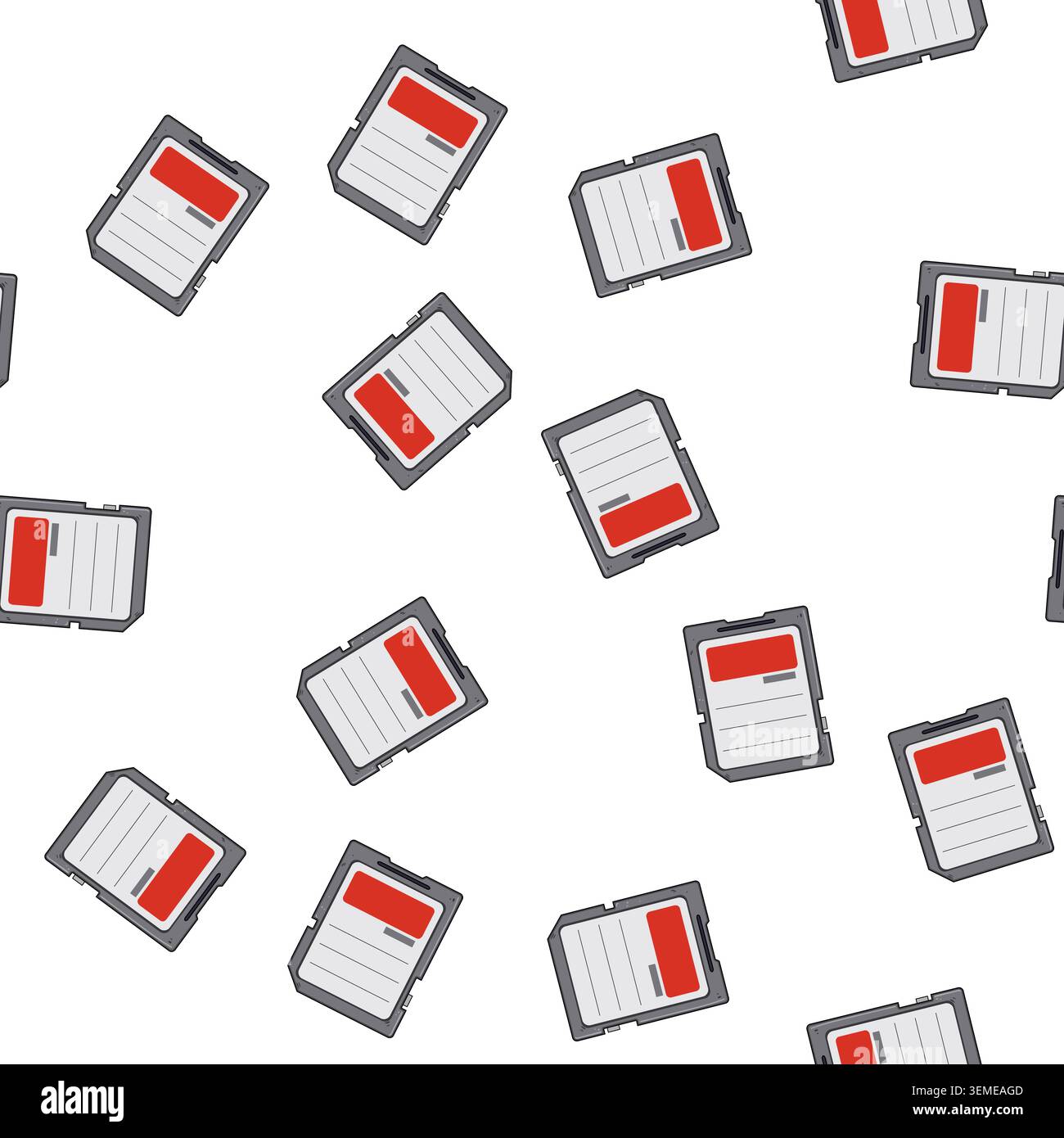 pattern class sd card cartoon vector Stock Vector