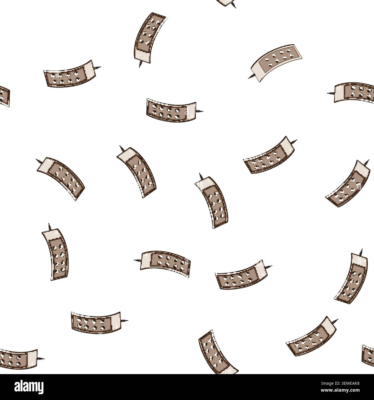 pattern lock medical bed control cartoon vector Stock Vector