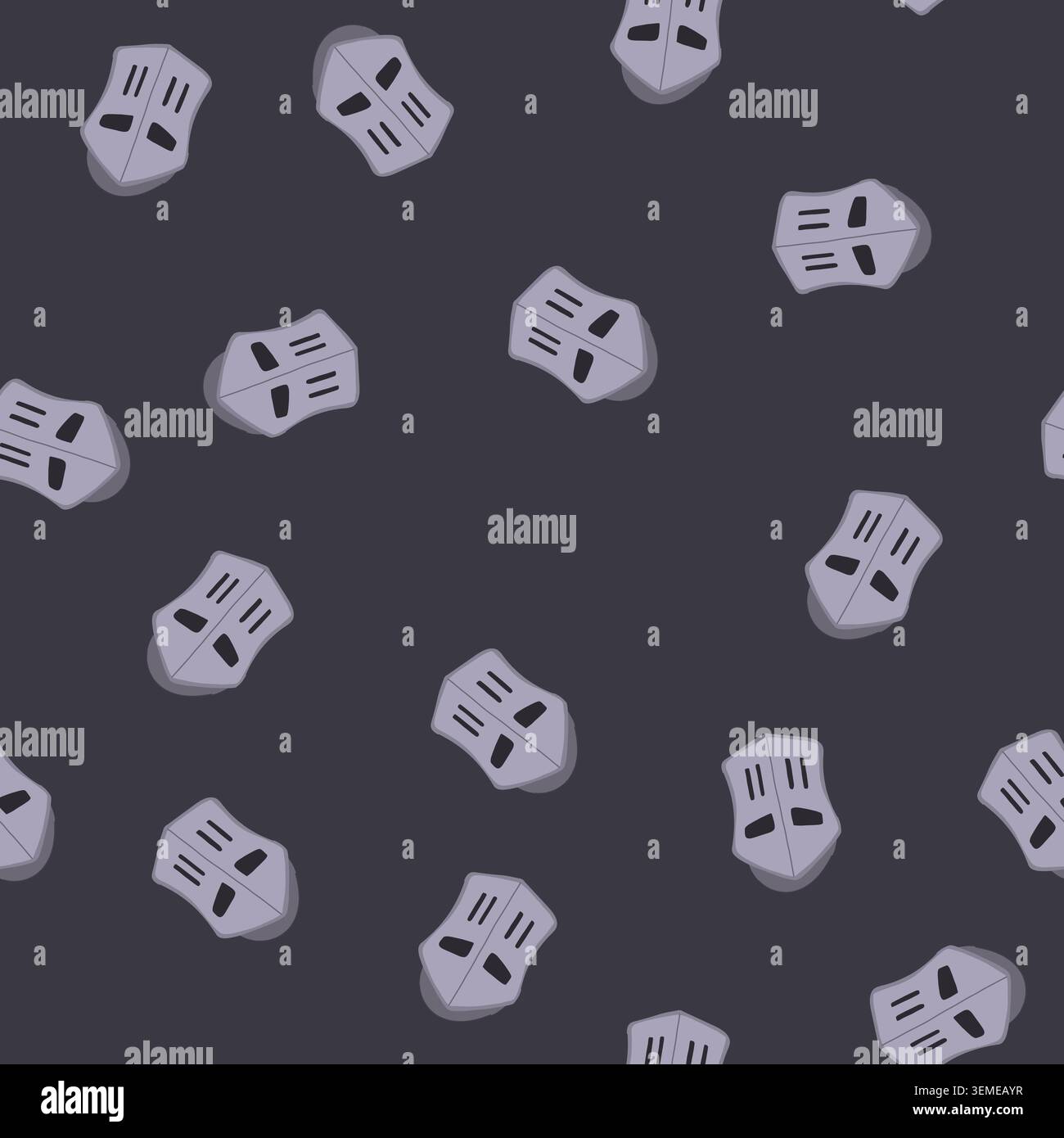 seamless pattern steel knight helmet cartoon vector Stock Vector