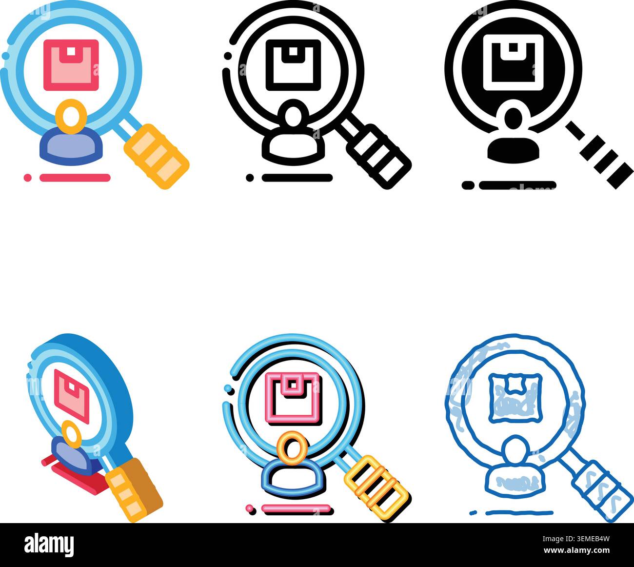 research product for buy color icon styles vector Stock Vector
