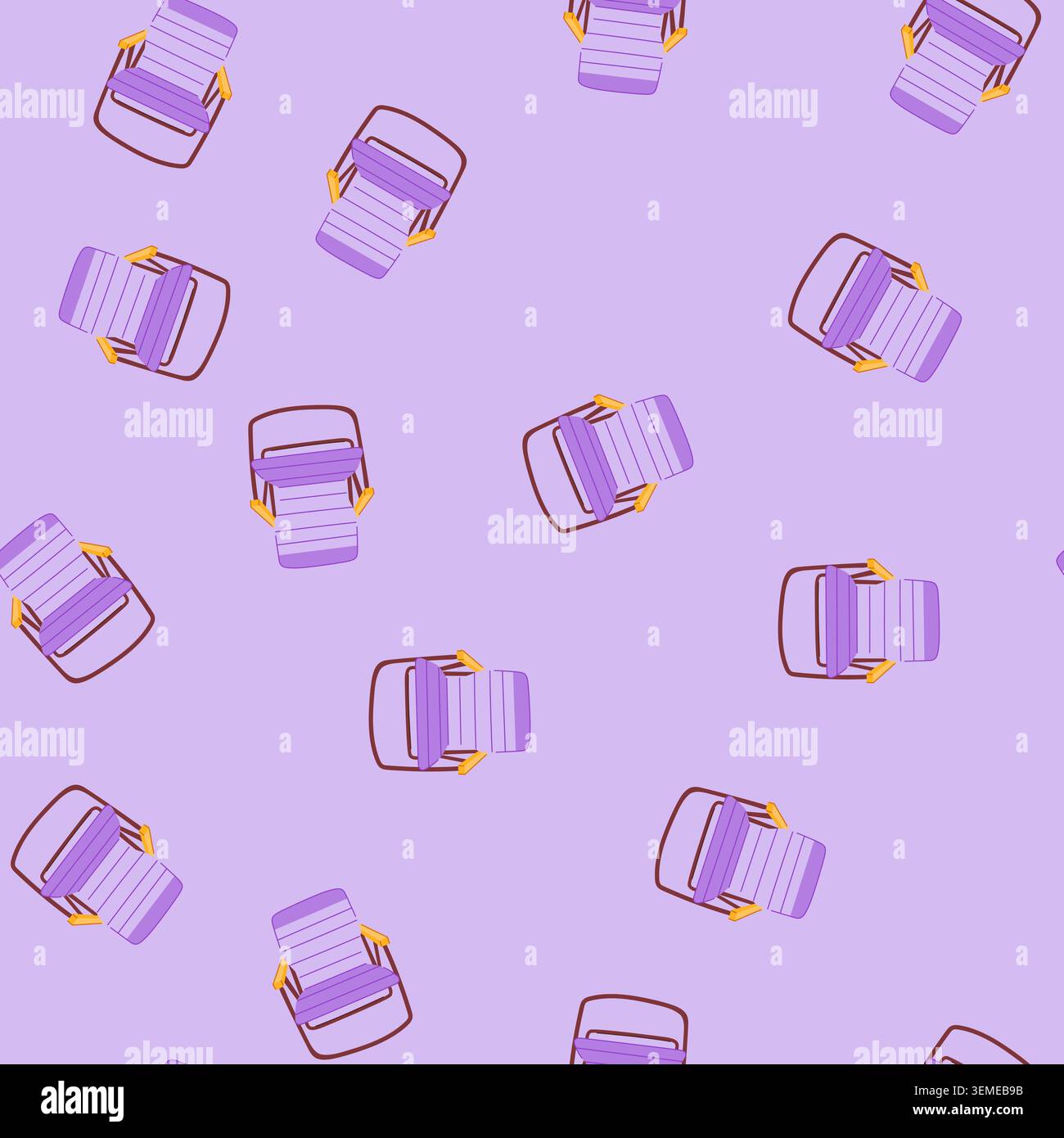 seamless pattern modern folding chair cartoon vector Stock Vector