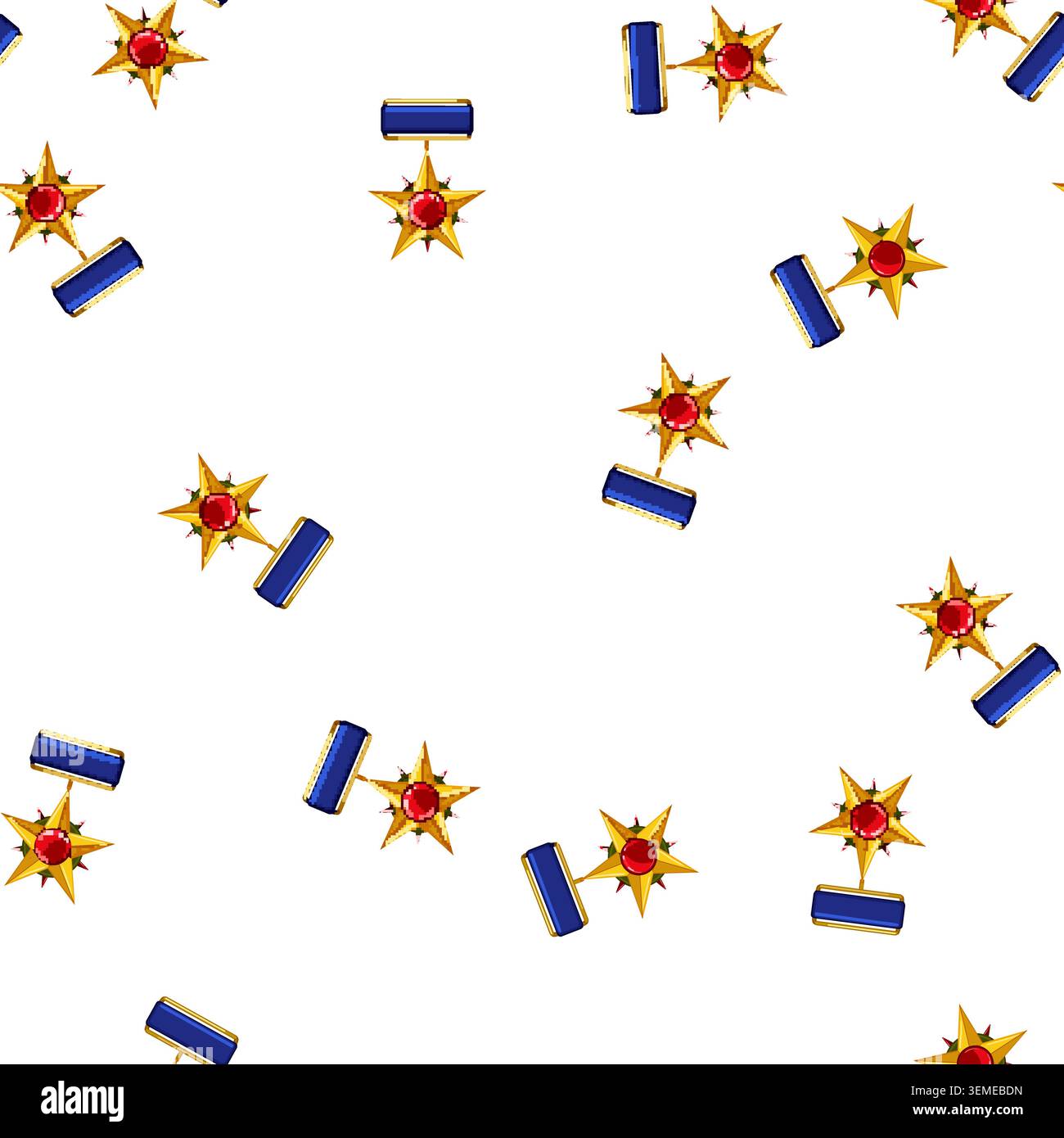 pattern star military medal cartoon vector Stock Vector