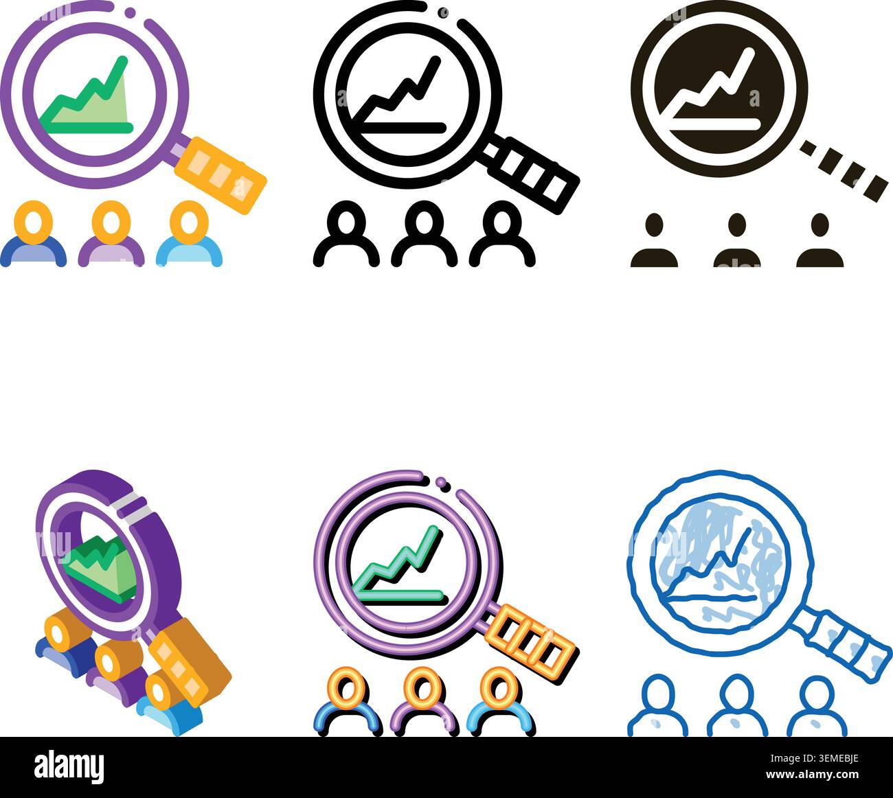 study on upward profit growth icon range vector outline Stock Vector
