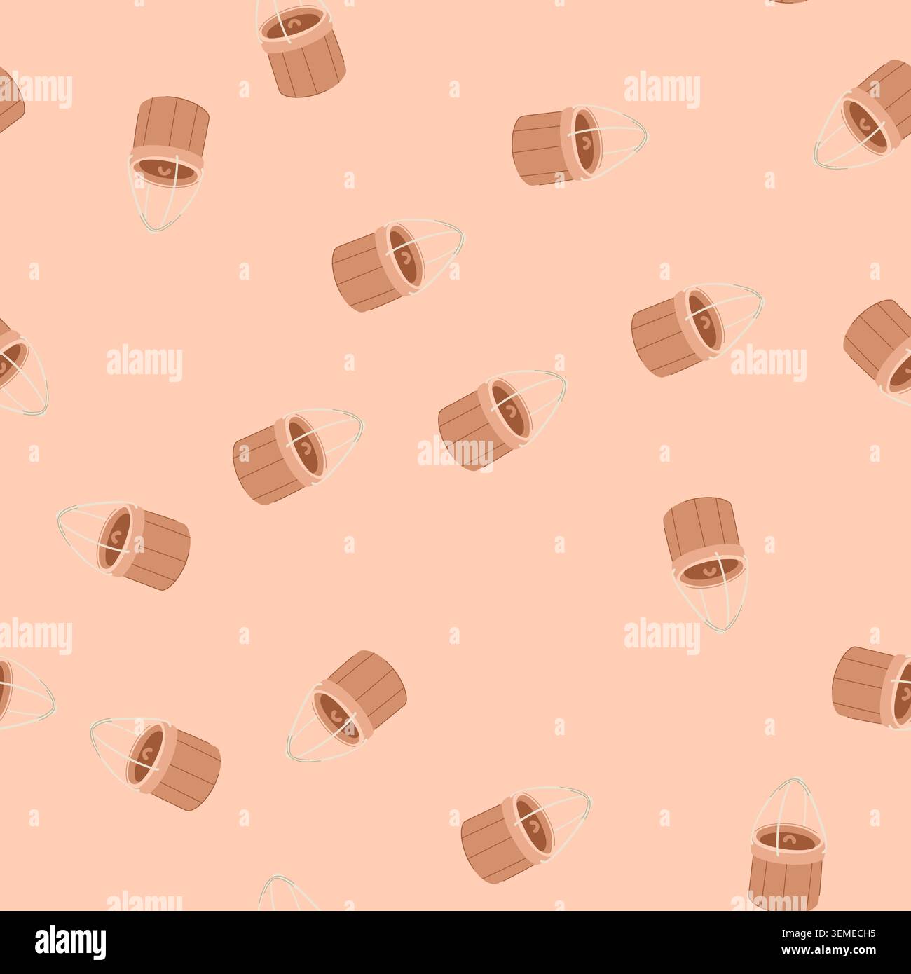 seamless pattern dumpling bamboo steamer cartoon vector Stock Vector