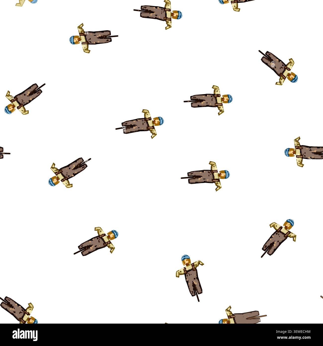 pattern crow scarecrow cartoon vector Stock Vector