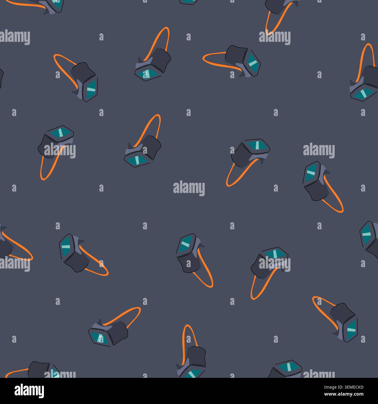 seamless pattern welding glasses protecting eyes with a dark visor Stock Vector