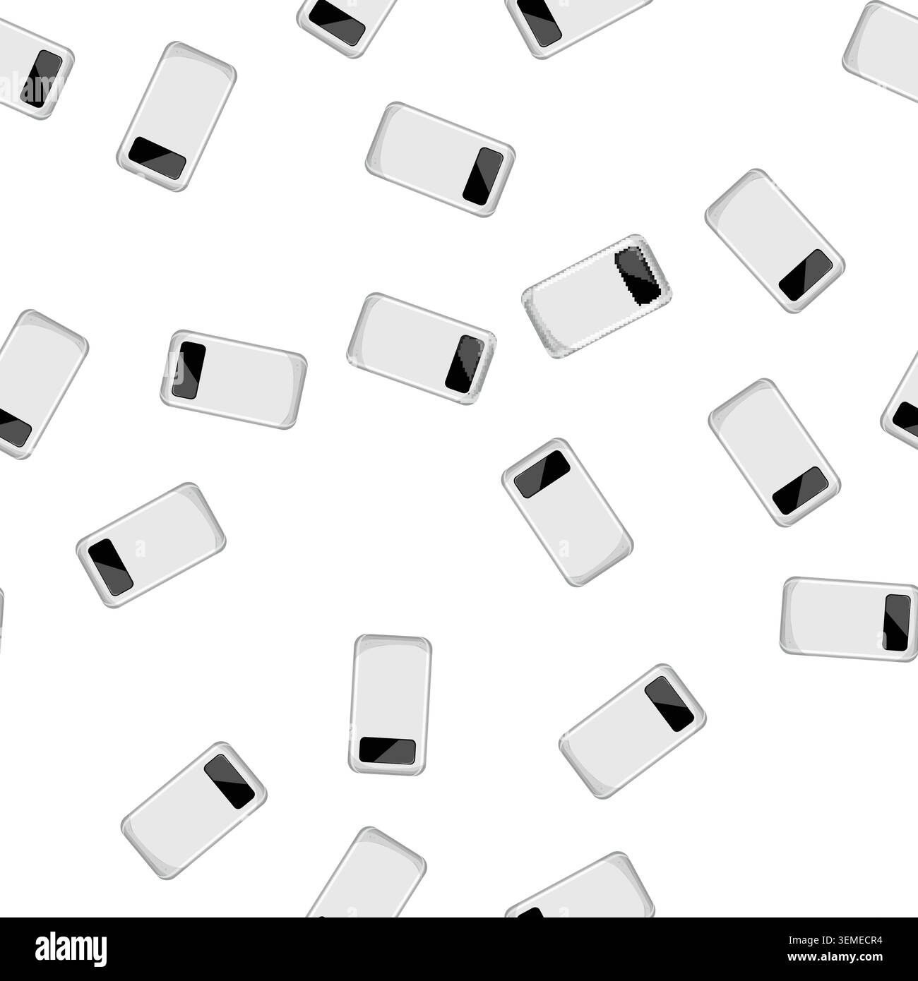 pattern portable power bank cartoon vector Stock Vector