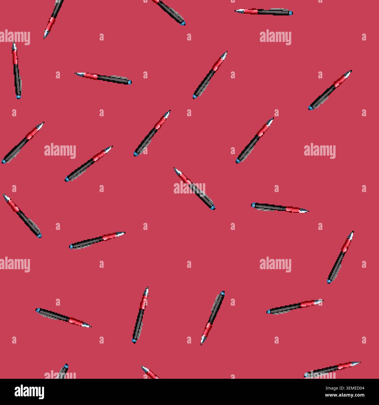 seamless pattern office pencil cartoon vector sign color Stock Vector