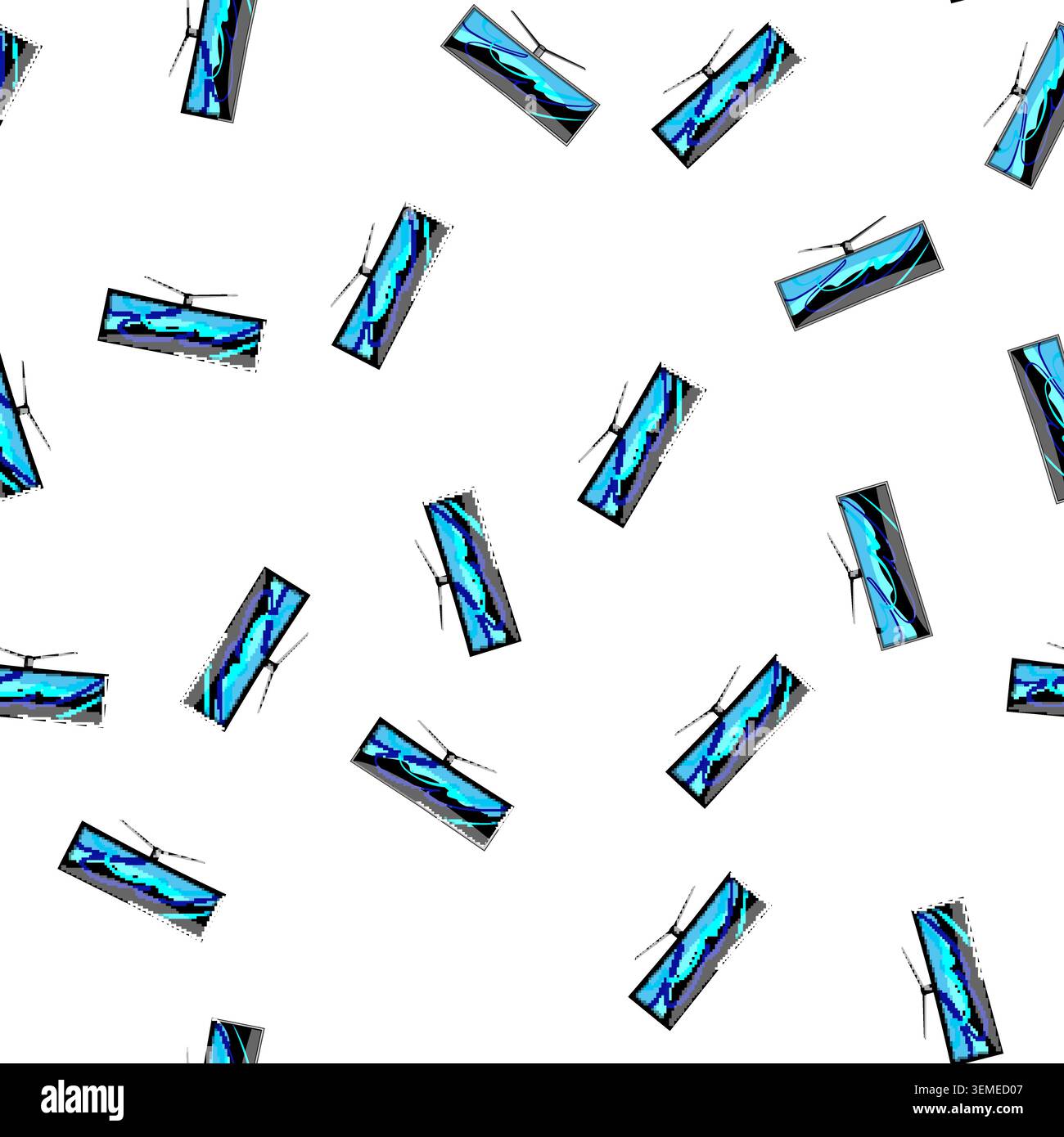 pattern monitor curved screen cartoon vector Stock Vector