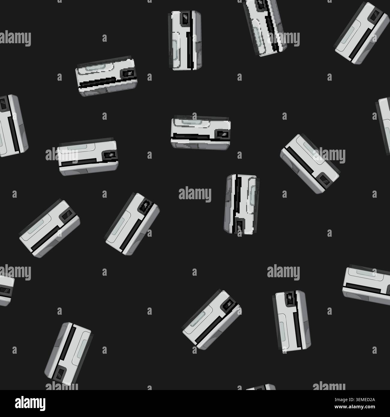 seamless pattern digital printer paper cartoon vector Stock Vector