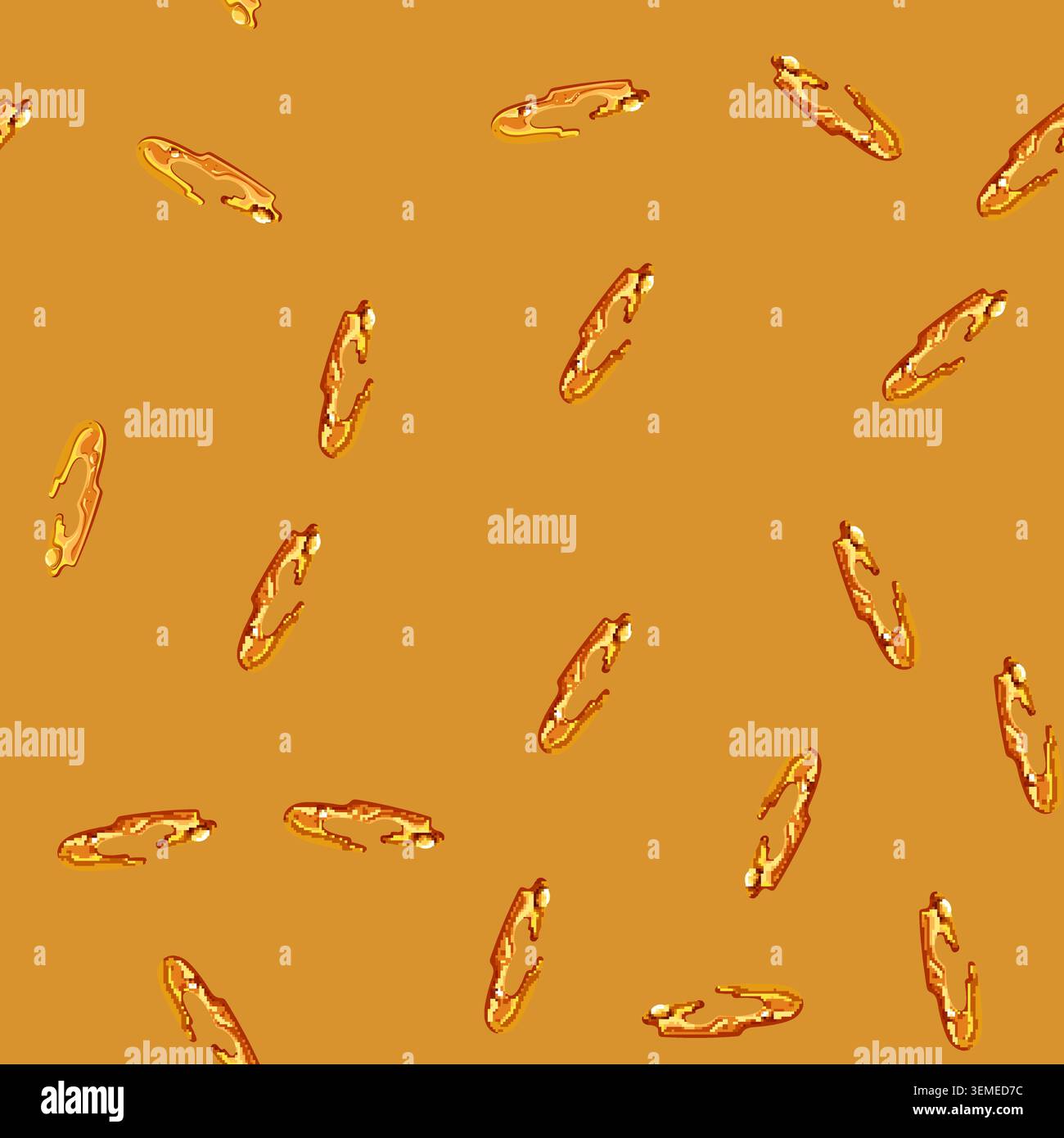 seamless pattern fissure lava puddle cartoon vector Stock Vector