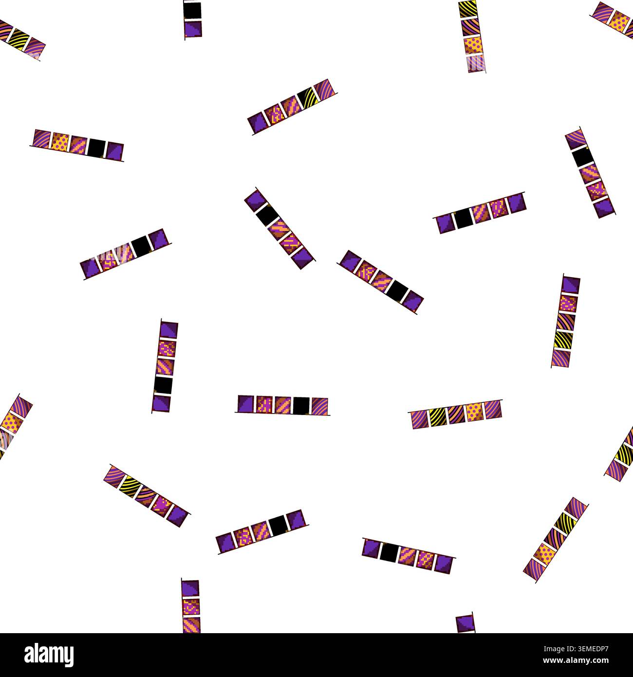 pattern spooky halloween garland cartoon vector Stock Vector