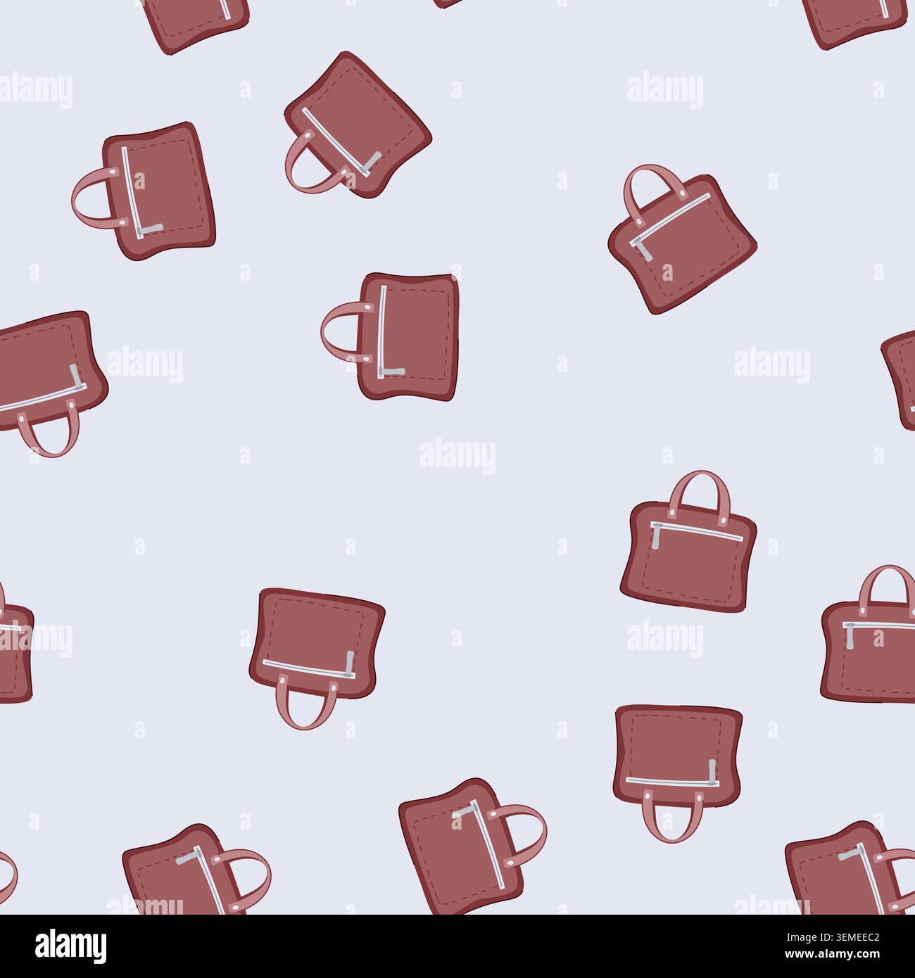 seamless pattern office briefcase leather cartoon vector Stock Vector