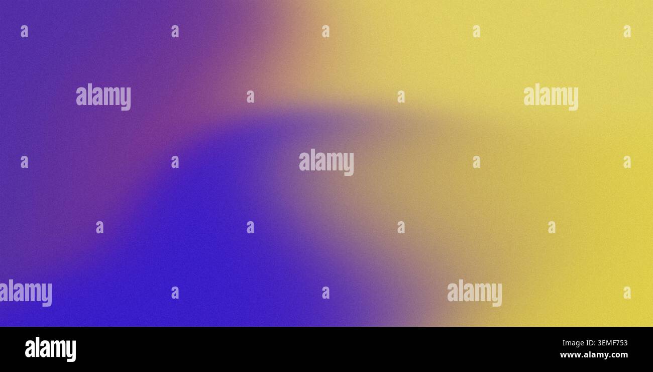 Abstract purple and yellow soft gradient background featuring grainy texture Stock Photo