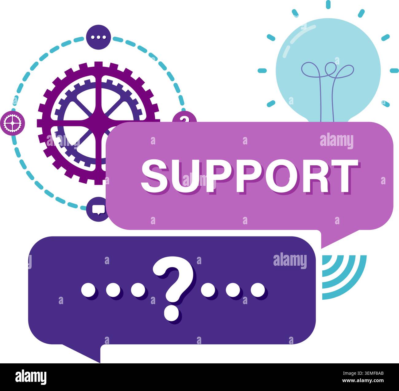 chat support, customer service Stock Vector