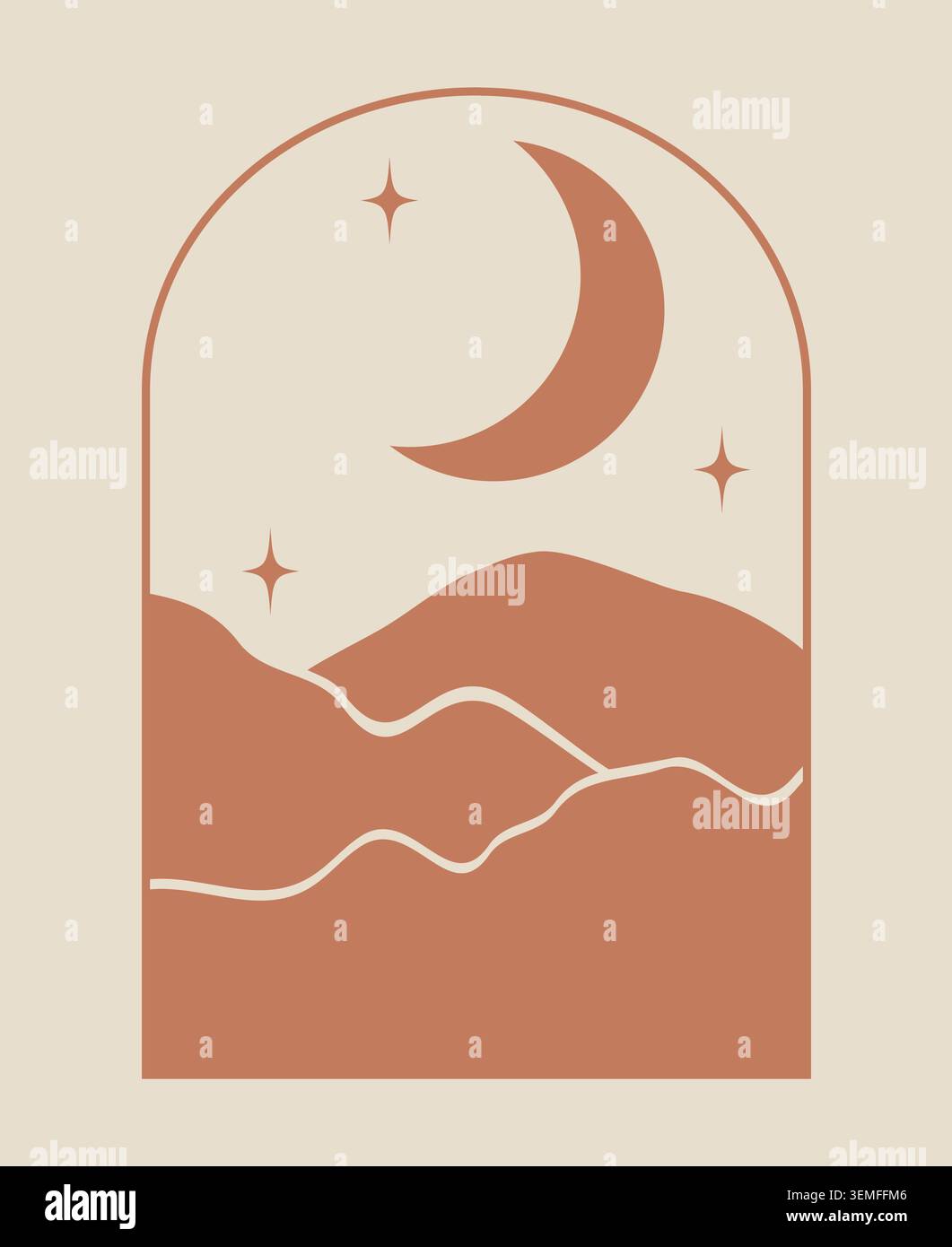 Half moon logo, using logo vector icon concept design and symbol illustration Stock Vector