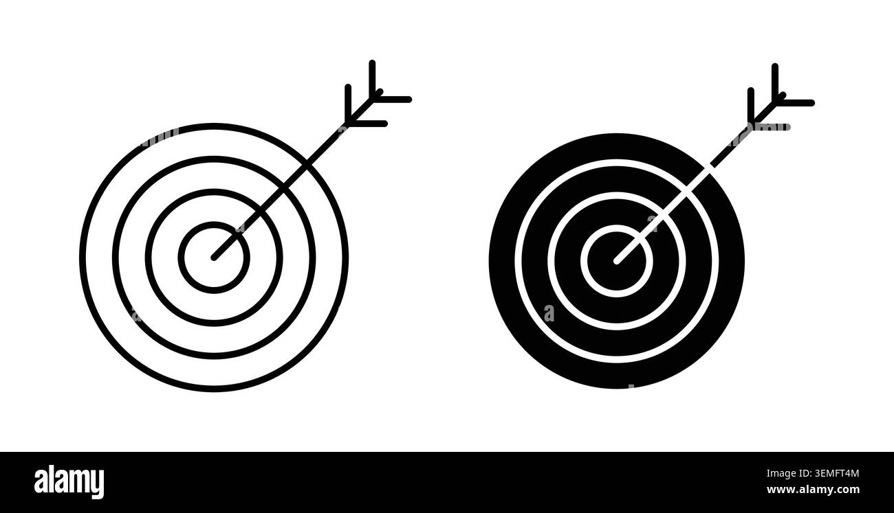 Aim icon Illustration designs pack for Web. Stock Vector
