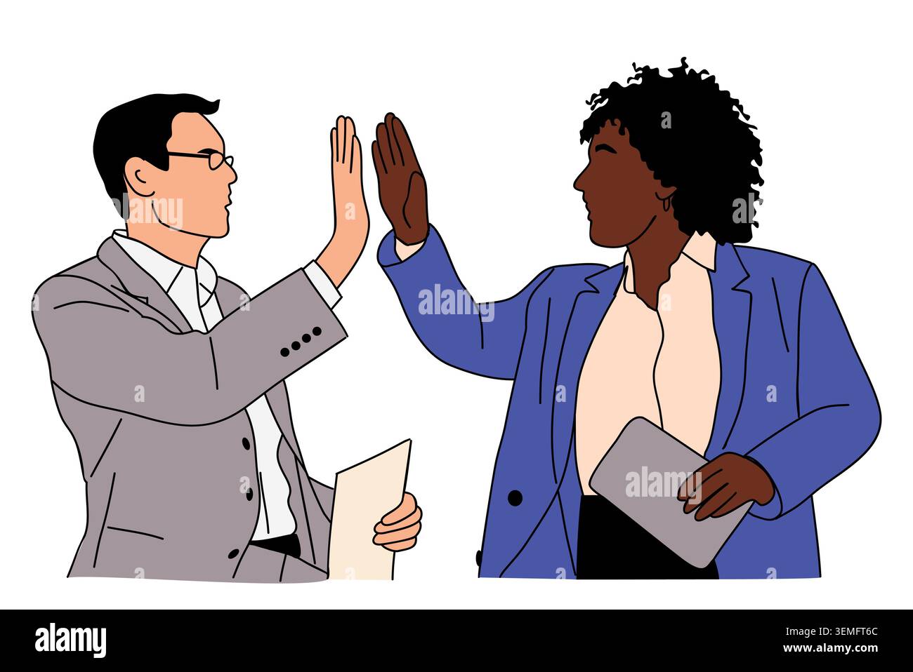 High Five！　4枚 High five Stock Vector Images - Alamy