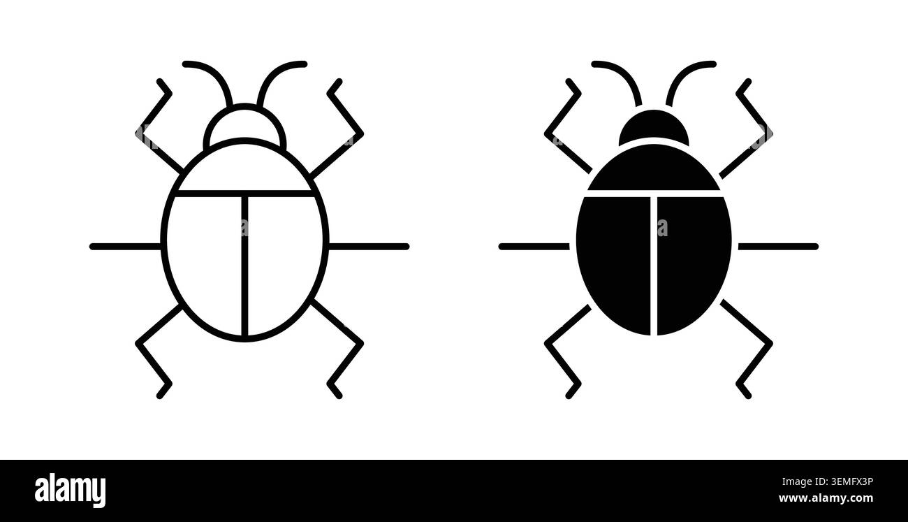 Bugs icon Illustration designs pack for Web. Stock Vector