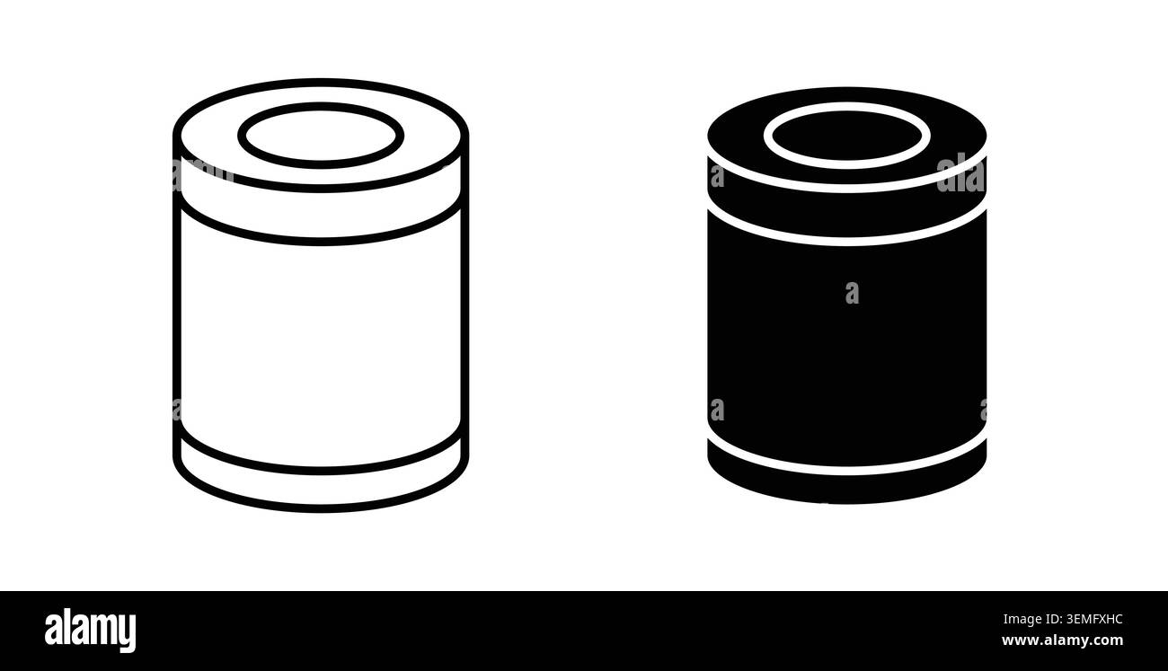 Can food icon Illustration designs pack for Web. Stock Vector