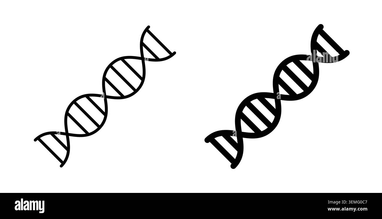 DNA icon Illustration designs pack for Web. Stock Vector