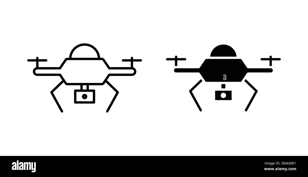 Drone icon Illustration designs pack for Web. Stock Vector