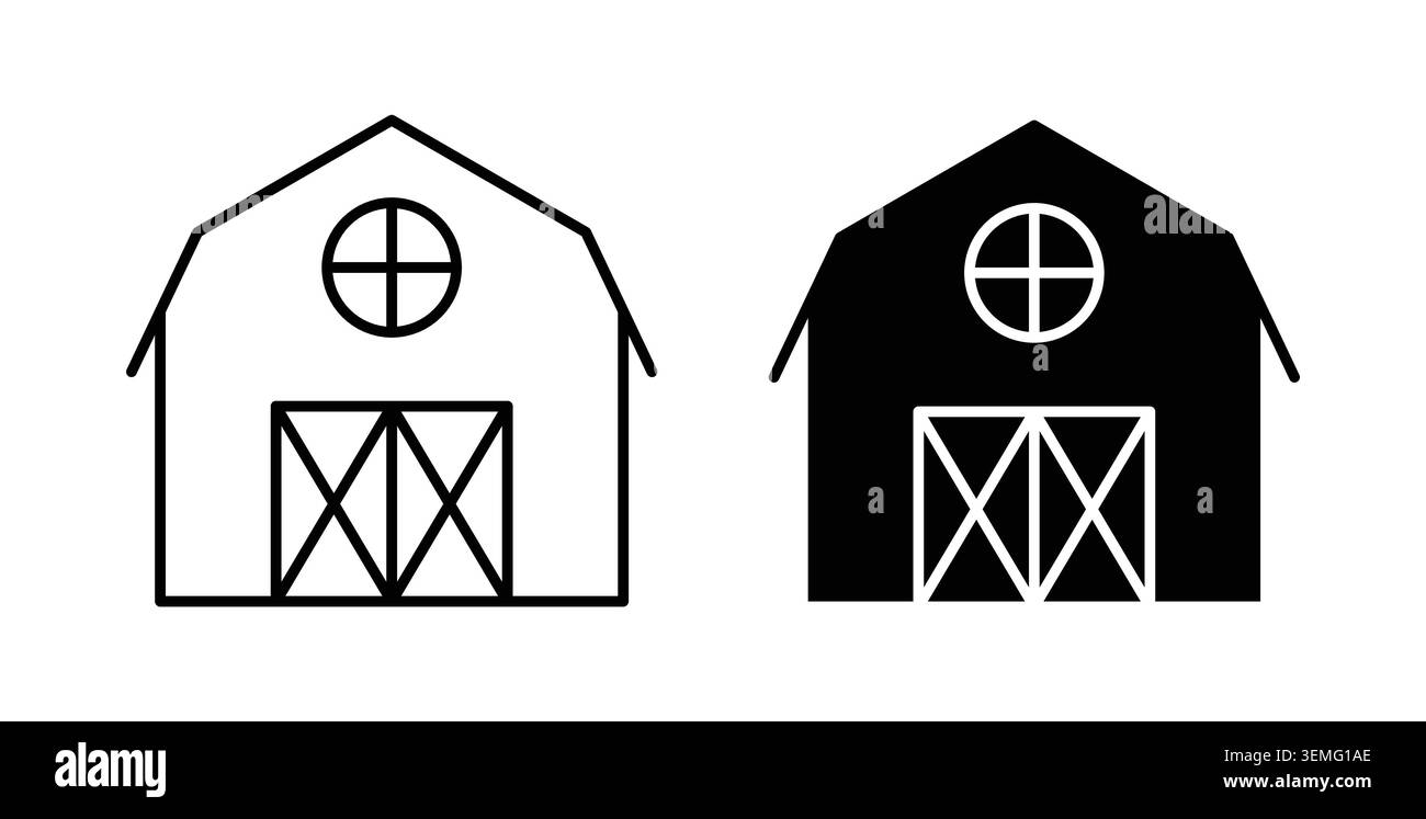 Farm icon Illustration designs pack for Web. Stock Vector