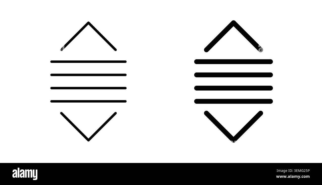 List dropdown icon Illustration designs pack for Web. Stock Vector