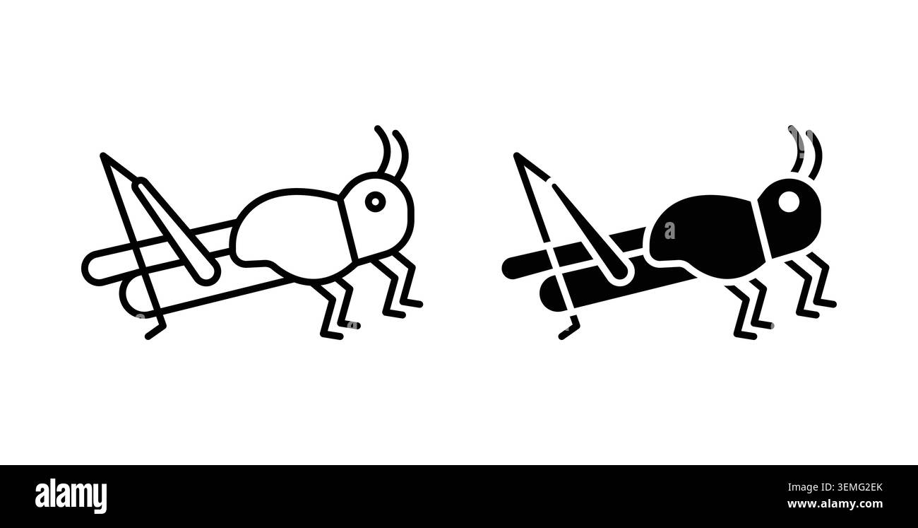 Locust icon Illustration designs pack for Web. Stock Vector