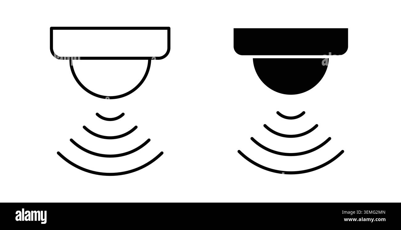 Motion detector icon Illustration designs pack for Web. Stock Vector
