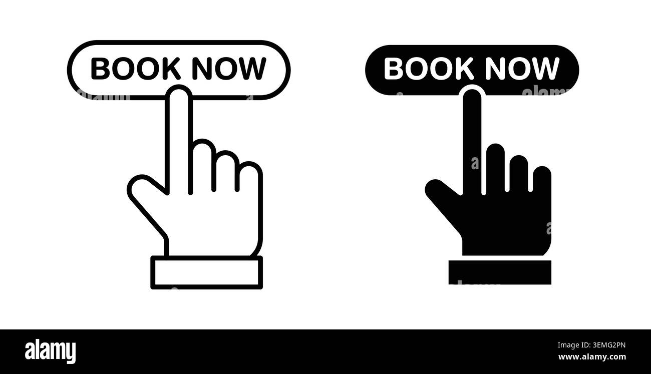 online booking icon Illustration designs pack for Web. Stock Vector