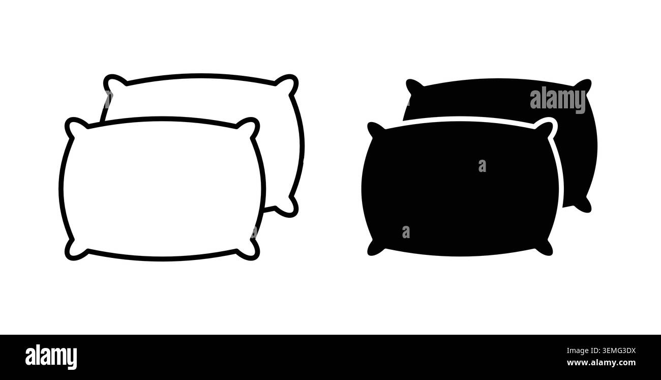 Pillow icon Illustration designs pack for Web. Stock Vector