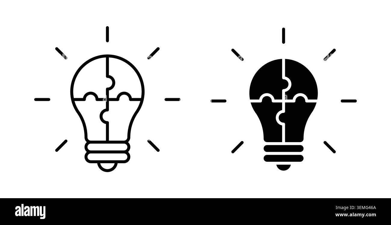 Problem solving icon Illustration designs pack for Web. Stock Vector