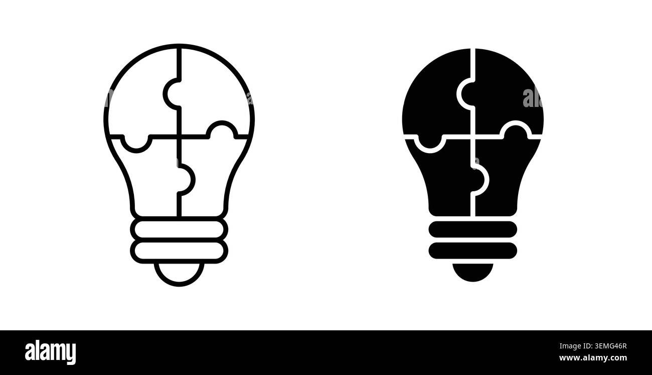Problem solving icon Illustration designs pack for Web. Stock Vector