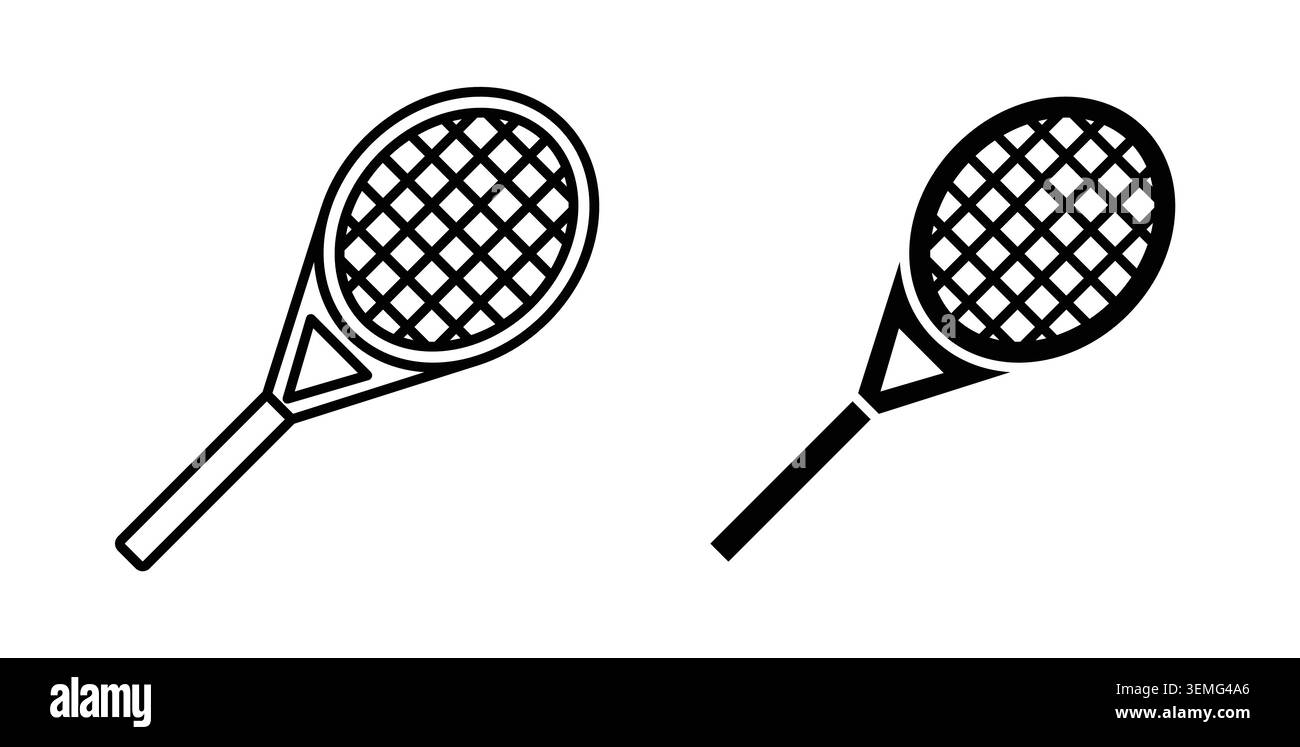 Racquet icon Illustration designs pack for Web. Stock Vector