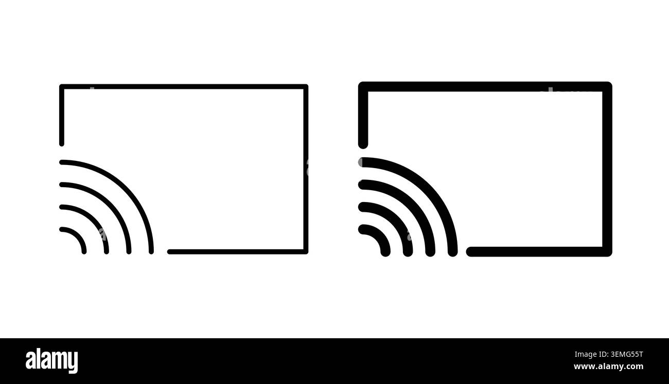 Screencast icon Illustration designs pack for Web. Stock Vector