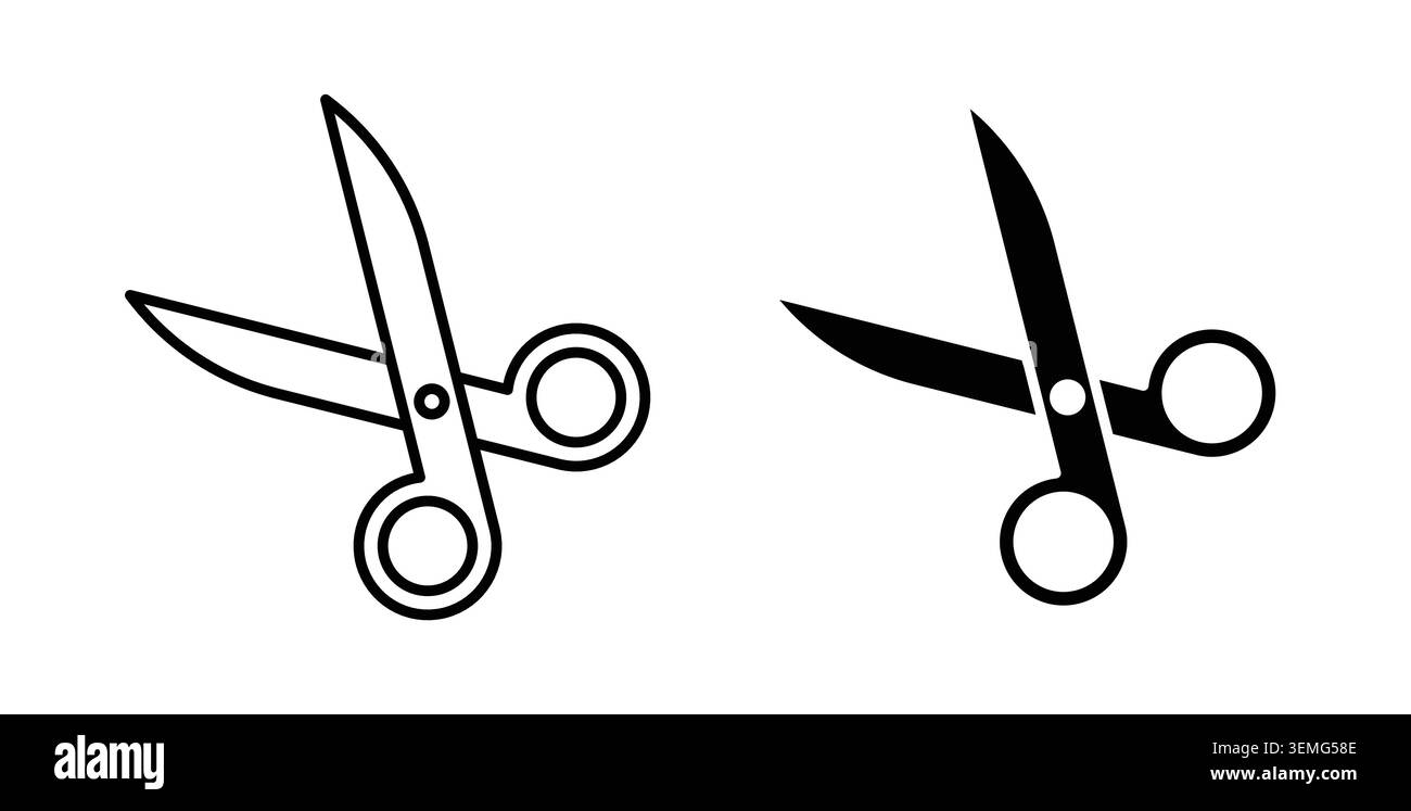 Scissor icon Illustration designs pack for Web. Stock Vector