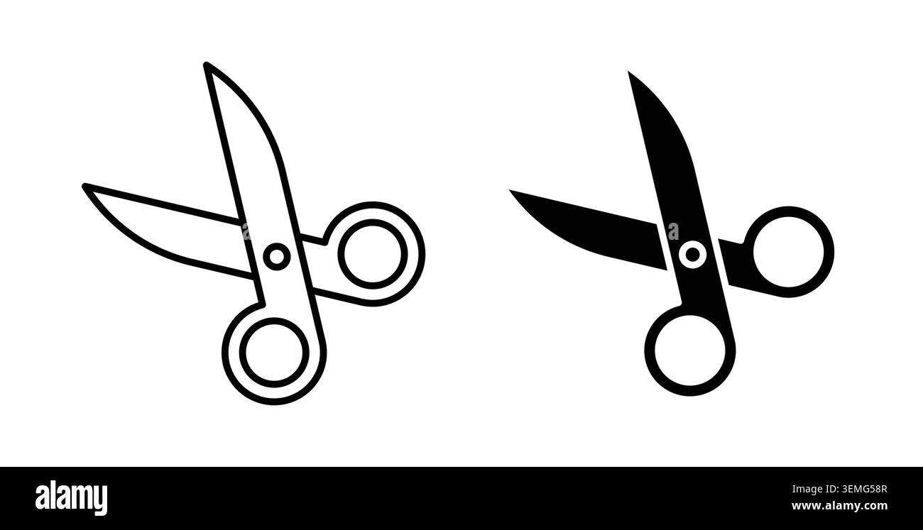 Scissors icon Illustration designs pack for Web. Stock Vector