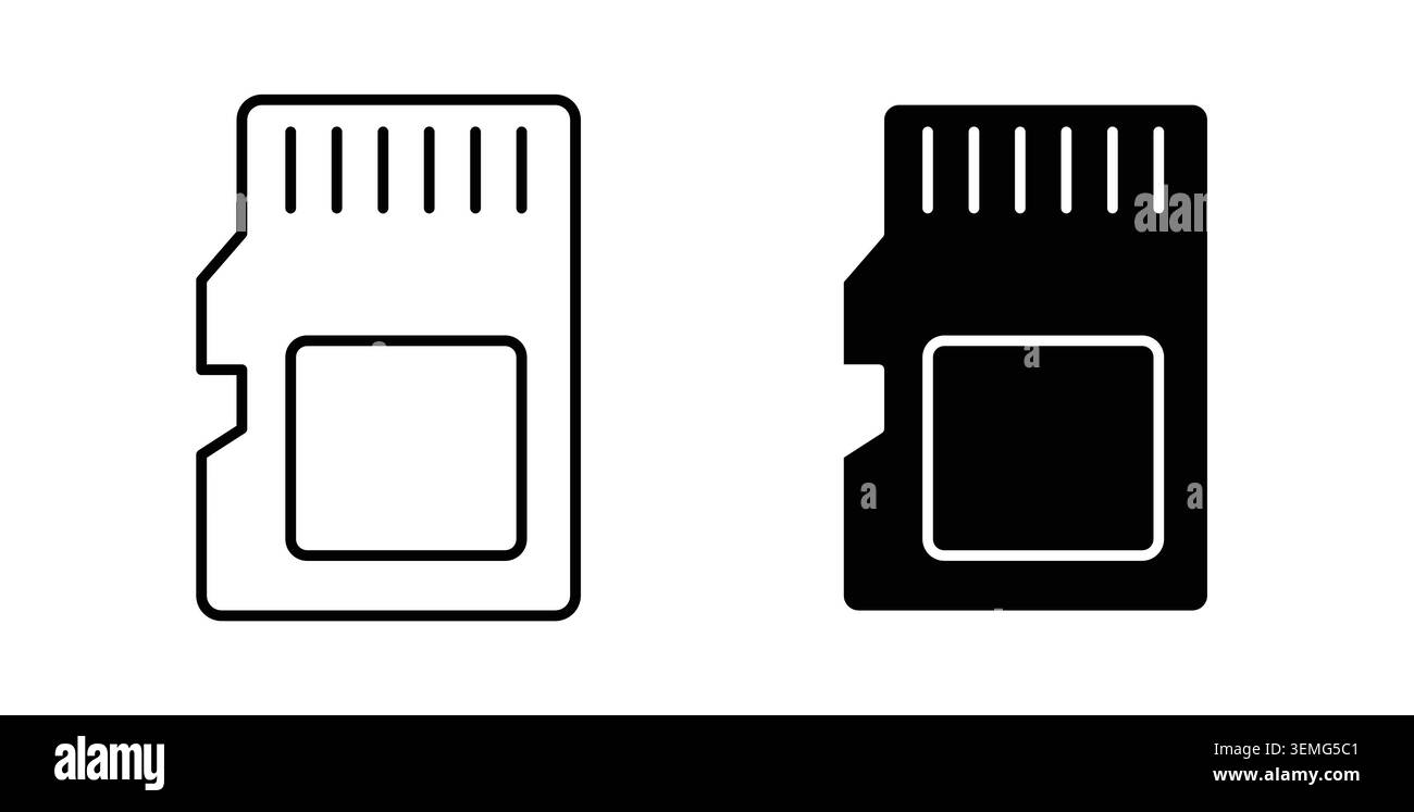 Sd card icon Illustration designs pack for Web. Stock Vector