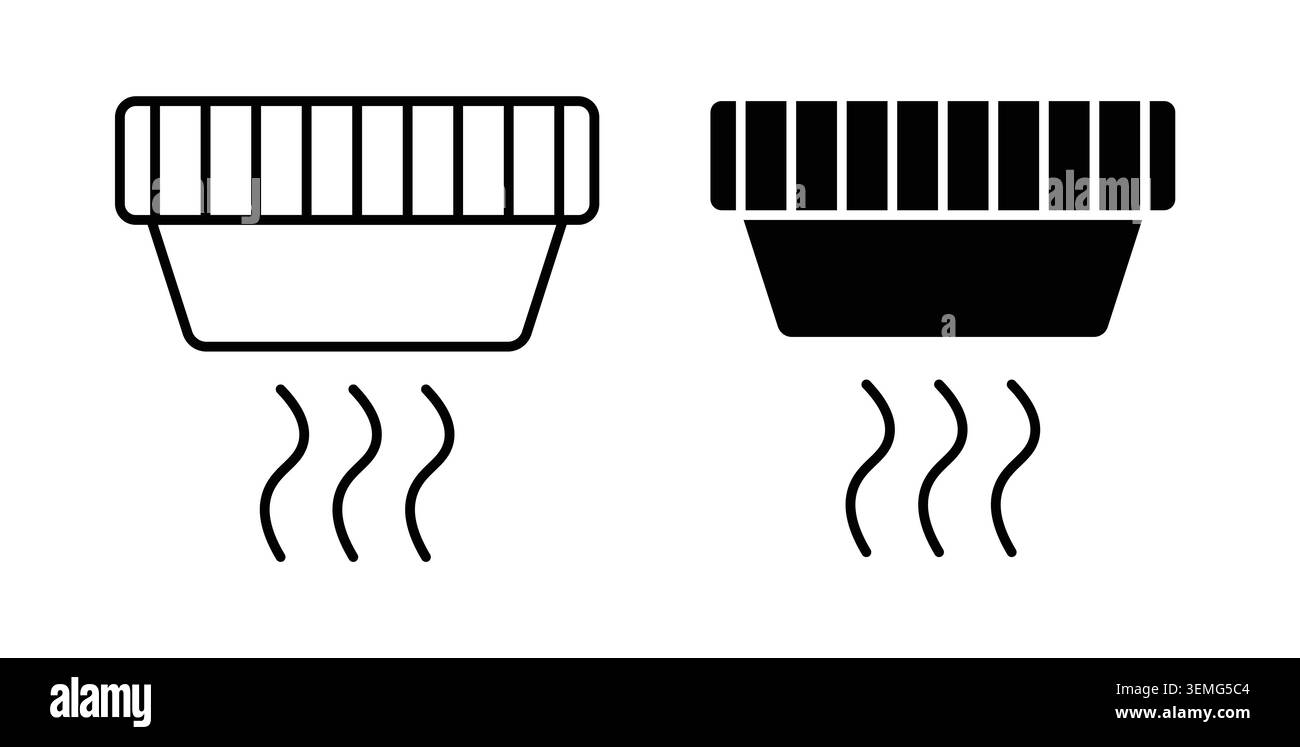 Sensor smoke icon Illustration designs pack for Web. Stock Vector