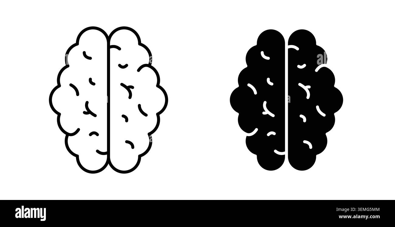Smart mind icon Illustration designs pack for Web. Stock Vector