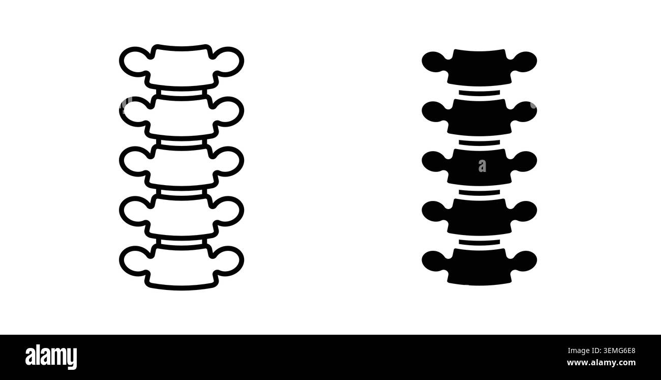 Spine icon Illustration designs pack for Web. Stock Vector