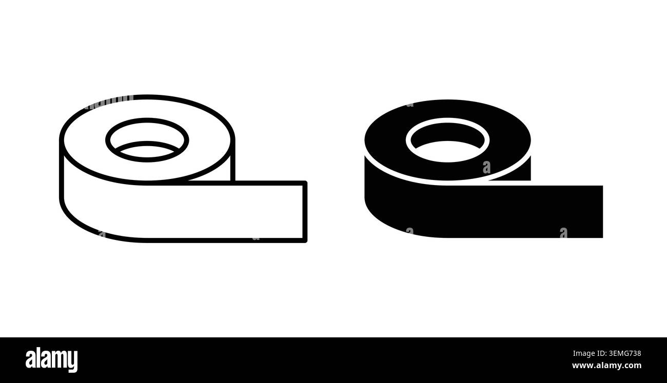 Tape icon Illustration designs pack for Web. Stock Vector