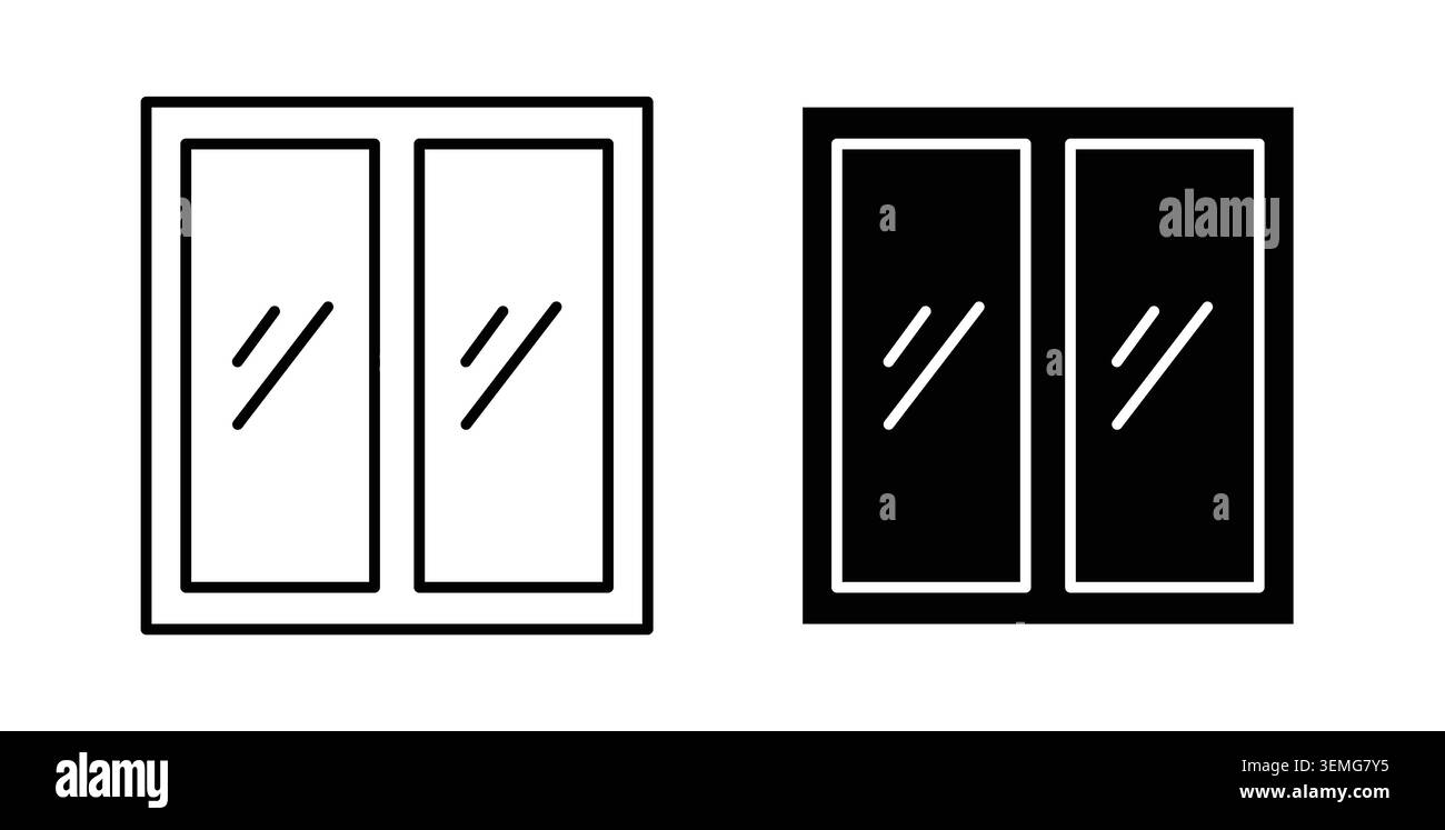 Window icon Illustration designs pack for Web. Stock Vector