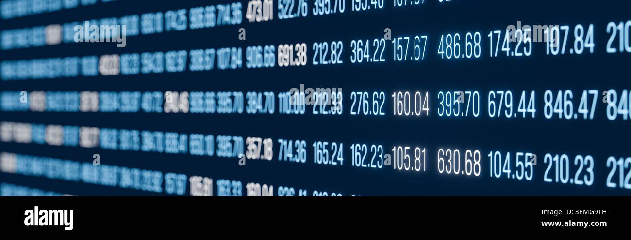 Big data processing, running figures on a screen, deep learning, artifial intelligence. Big data processing, running figures on a screen, deep learnin Stock Photo