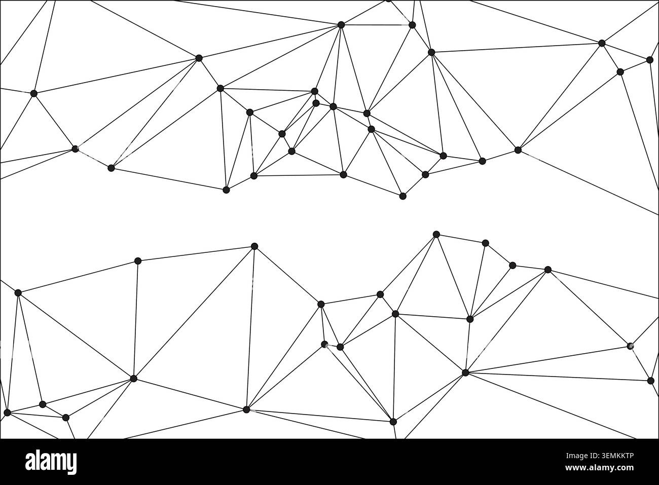 Abstract low poly background with geometric shapes and interconnected nodes, creating a visually engaging pattern ideal for technology concepts and di Stock Vector