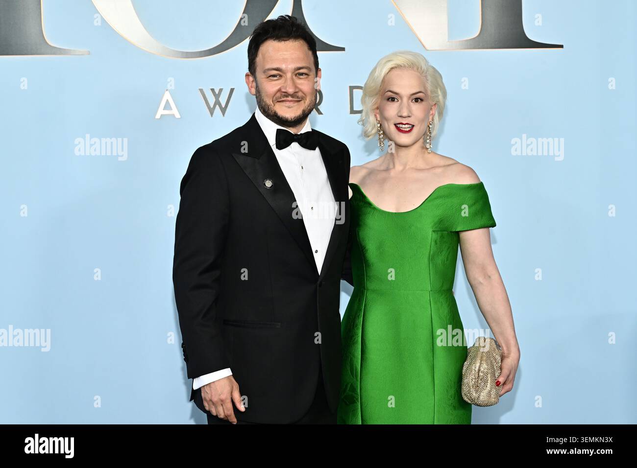 Mark Rosenblatt, left, and Amy Abrahams arrive at the 79th Tony Awards ...