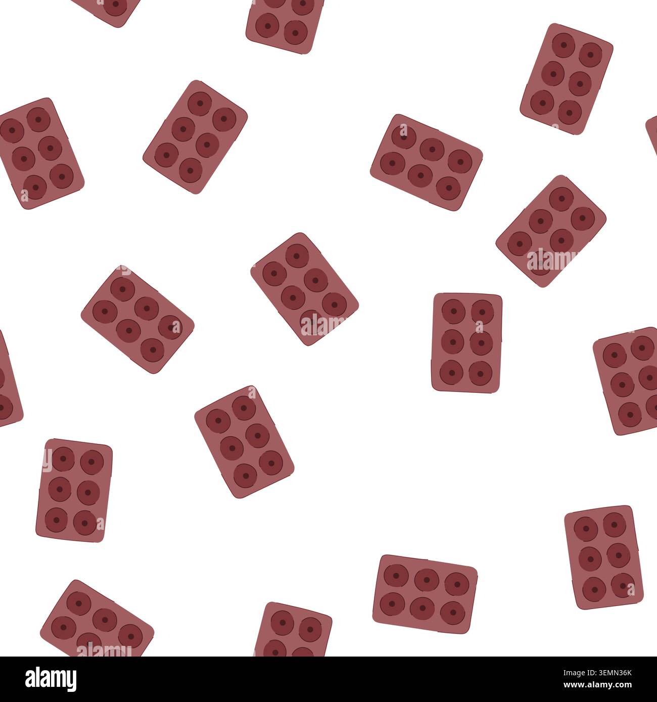 pattern kitchen ice cube tray cartoon vector Stock Vector