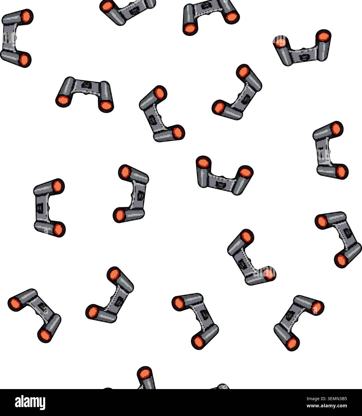 pattern telescope binoculars cartoon vector Stock Vector